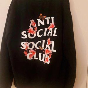 Anti Social Social Club Blossom Black Crewneck